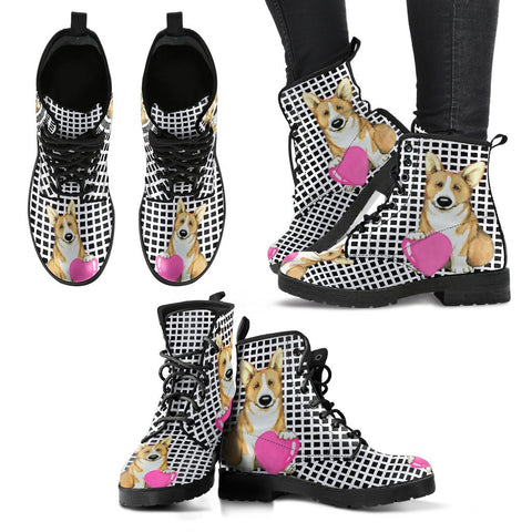 Valentine's Day Special-Pembroke Welsh Corgi Print Boots For Women-Free Shipping