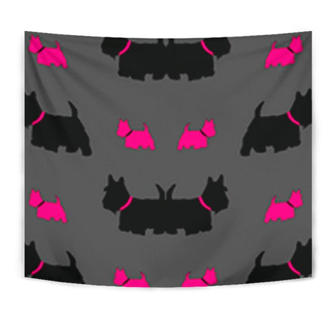 Scottish Terrier Print Tapestry-Free Shipping