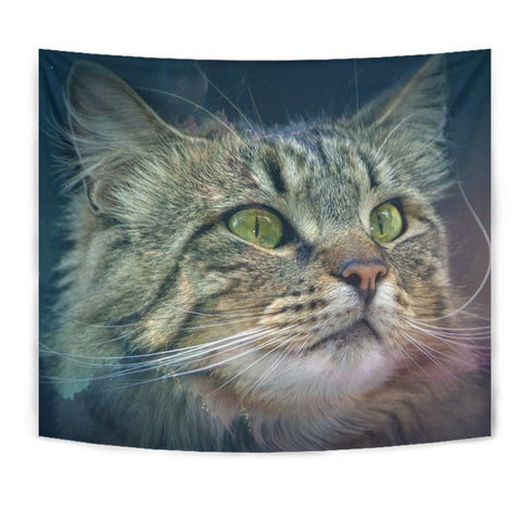 Amazing Norwegian Forest Cat Print Tapestry-Free Shipping