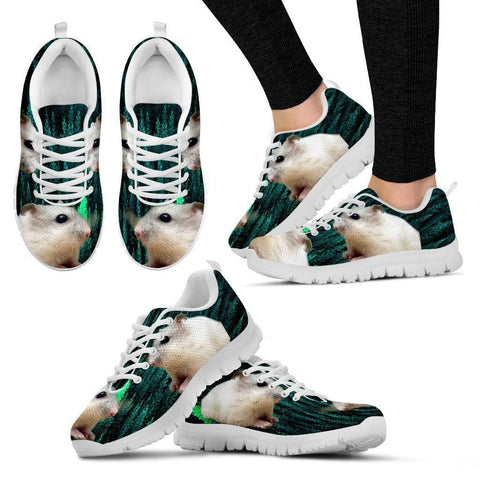 Dwarf Hamster Printed (White) Running Shoes For Women-Free Shipping