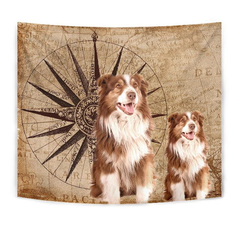 Amazing Australian Shepherd Dog Print Tapestry-Free Shipping