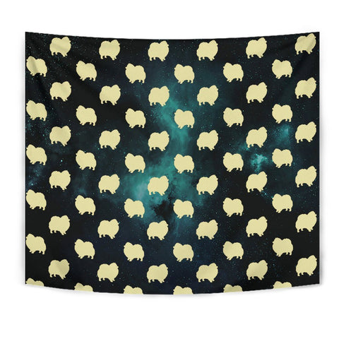 Pomeranian Dog Pattern Print Tapestry-Free Shipping