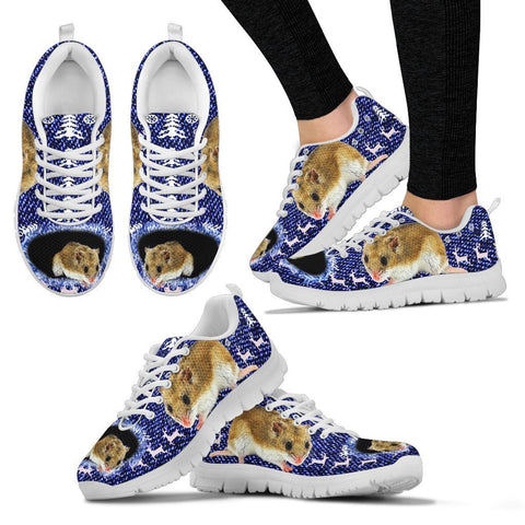 Chinese Hamster Print Christmas Running Shoes For Women- Free Shipping