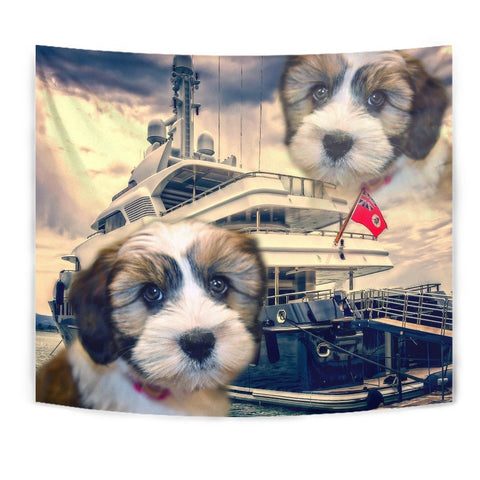 Cute Shih Tzu Dog Print Tapestry-Free Shipping