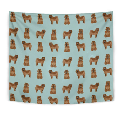Cute Chow Chow Dog Pattern Print Tapestry-Free Shipping
