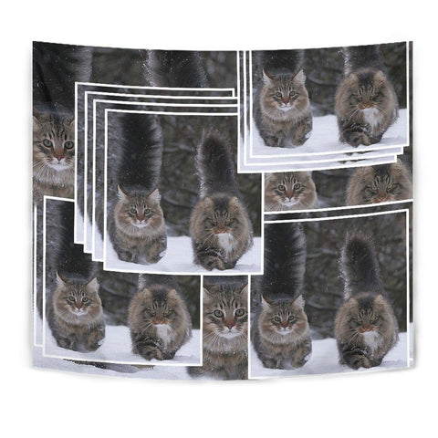 Norwegian Forest Cat Print Tapestry-Free Shipping