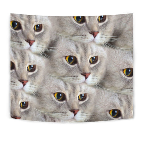 Scottish Fold Cat Print Tapestry-Free Shipping