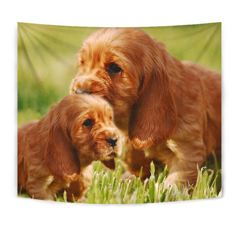 Cute Cocker Spaniel Puppy Print Tapestry-Free Shipping