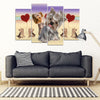 Yorkshire Terrier (Yorkie) Print-5 Piece Framed Canvas- Free Shipping