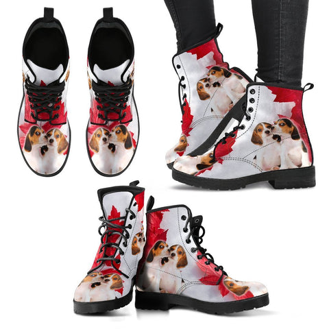 Valentine's Day Special Beagle On Red Print Boots For Women-Free Shipping