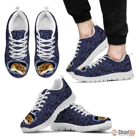 Chinese Hamster Printed (Black/White) Running Shoes For Men-Free Shipping Limited Edition