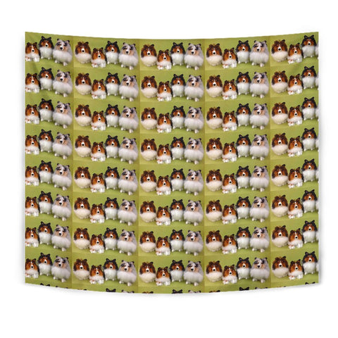 Shetland Sheepdog Pattern Print Tapestry-Free Shipping