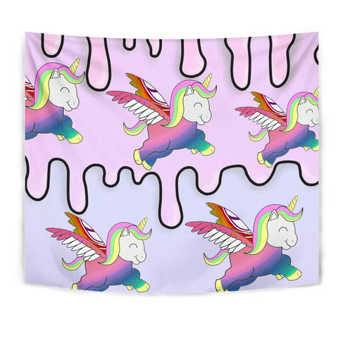 Happy Unicorn Print Tapestry-Free Shipping