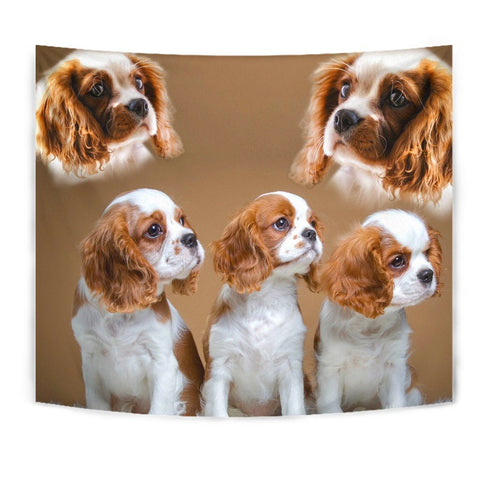 Cute Cavalier King Charles Spaniel Print Tapestry-Free Shipping