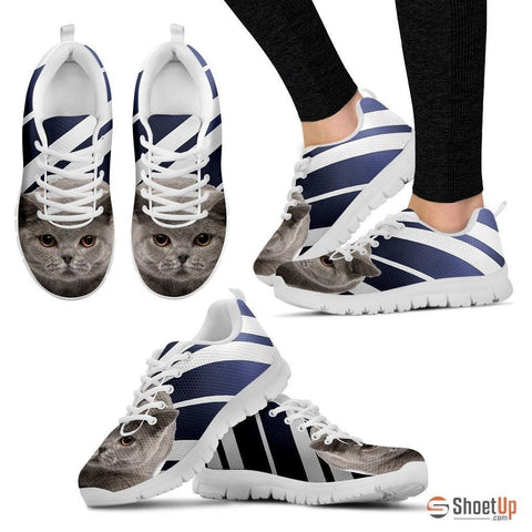 British Shorthair Cat Print Running Shoes For Women-Free Shipping