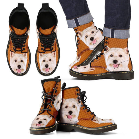 West Highland White Terrier Print Boots For Men-Express Shipping