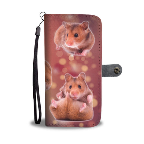 Cute Djungarian Hamster Print Wallet Case-Free Shipping