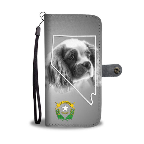 Cute Cavalier King Charles Spaniel Print Wallet Case- Free Shipping-Nv State