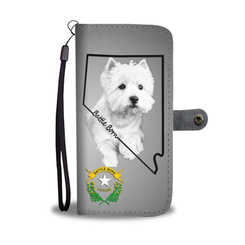 Cute West Highland White Terrier Print Wallet Case-Free Shipping-NV State