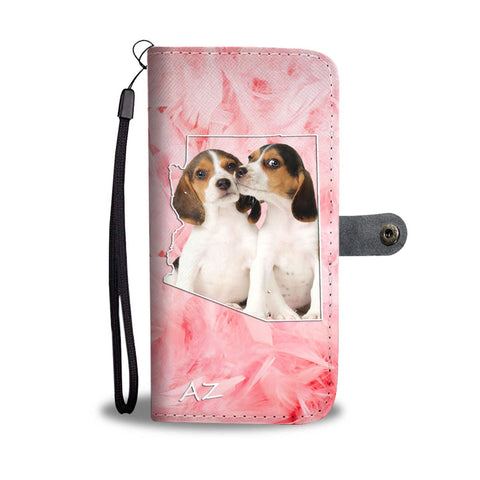 Cute Beagle Print Wallet Case- Free Shipping-AZ State