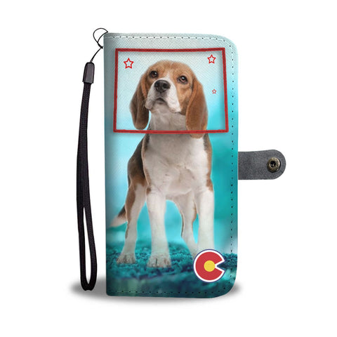 Beagle Print Wallet Case-Free Shipping-CO State