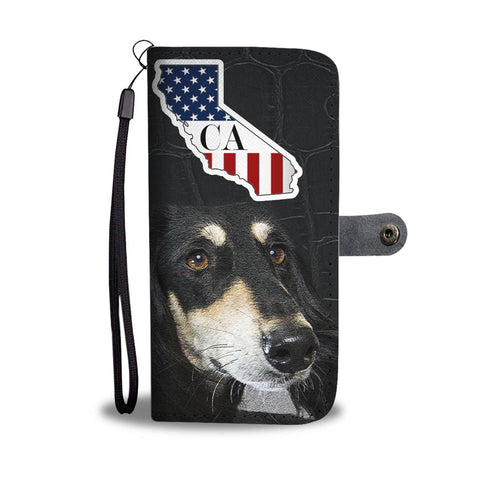 Saluki Dog Print Wallet Case-Free Shipping-CA State