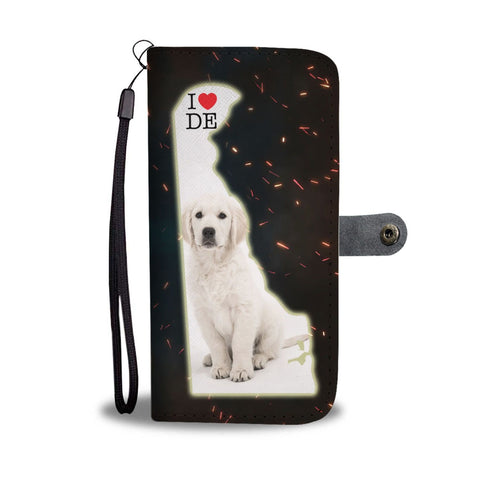 Golden Retriever Cute Puppy Print Wallet Case-Free Shipping-DE State