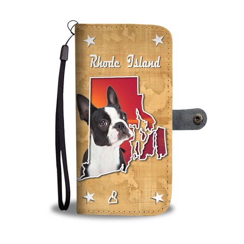Cute Boston Terrier Print Wallet Case-Free Shipping-RI State