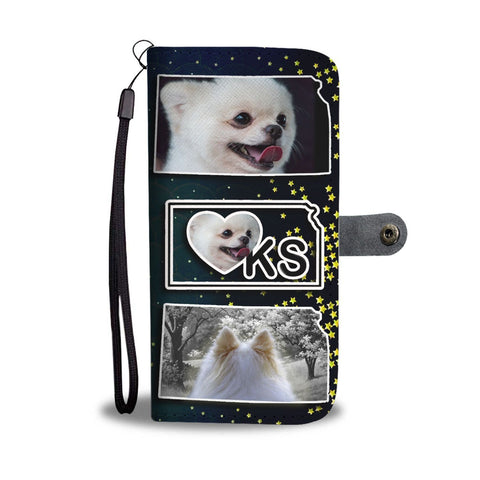 Cute Pomeranian Dog Print Wallet Case-Free Shipping-KS State