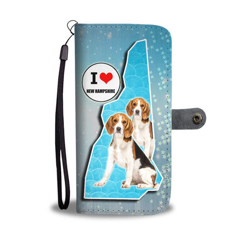 Lovely Beagle Print Wallet Case-Free Shipping-NH State