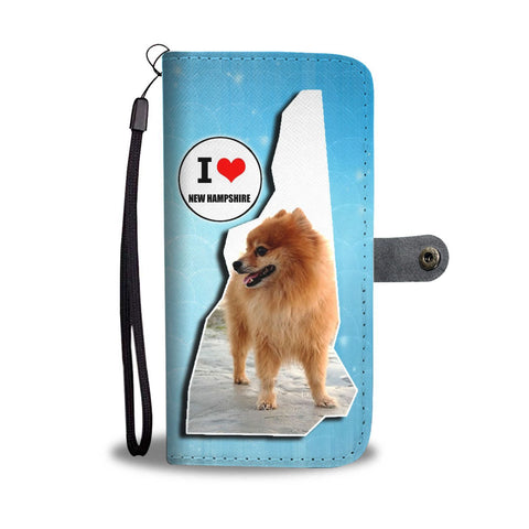 Lovely Pomeranian Dog Print Wallet Case-Free Shipping-NH State