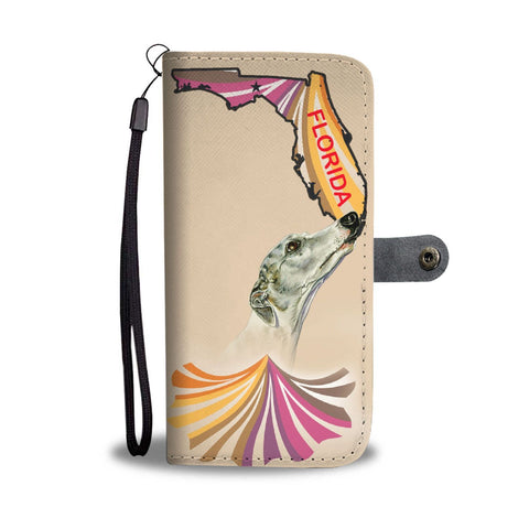 Cute Whippet Dog Print Wallet Case-Free Shipping-FL State