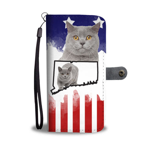 British Shorthair Cat Print Wallet Case-Free Shipping-CT State
