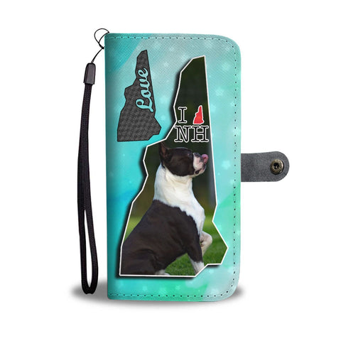 Boston Terrier Print Wallet Case-Free Shipping-NH State