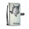 Cute Munchkin Cat Print Wallet Case-Free Shipping-TX State