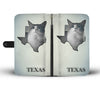 Cute Munchkin Cat Print Wallet Case-Free Shipping-TX State