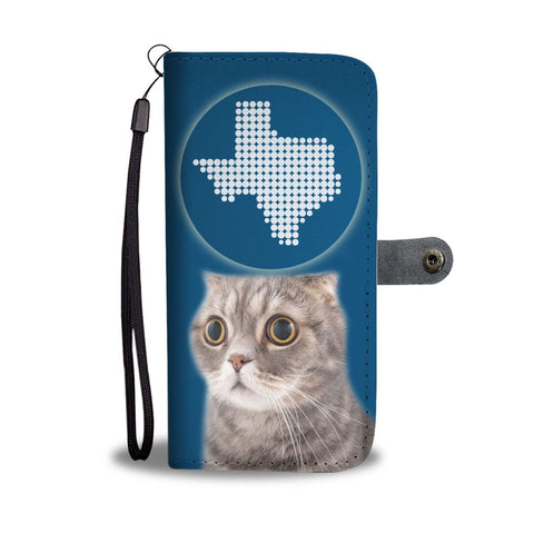 Scottish Fold Cat Print Wallet Case-Free Shipping-TX State