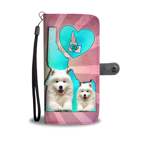 Cute Samoyed Dog Print Wallet Case-Free Shipping-ID State