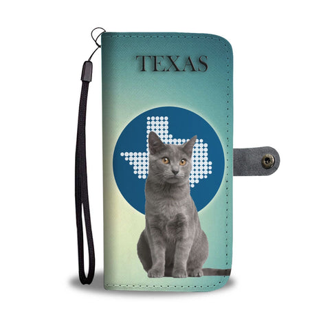 Chartreux Cat Print Wallet Case-Free Shipping-TX State