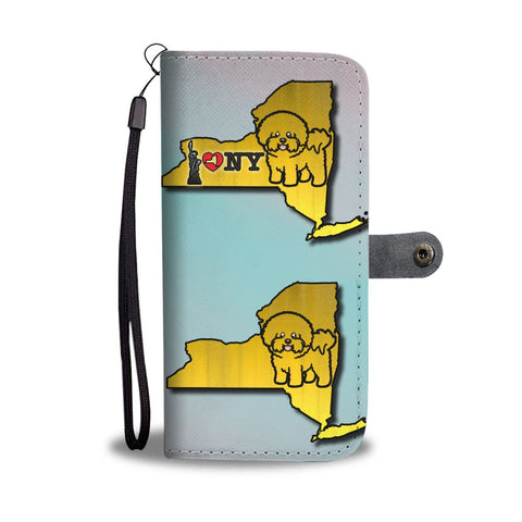 Cute Bichon Fries Dog Art Print Wallet Case-Free Shipping-NY State