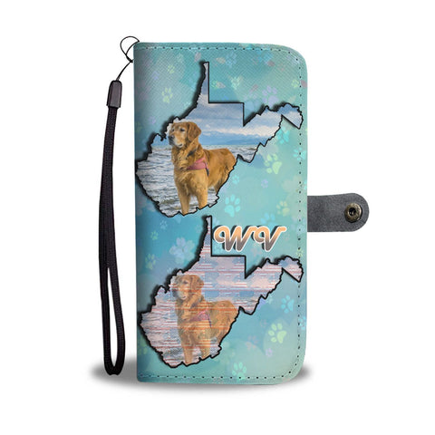 Amazing Golden Retriever Art Print Wallet Case-Free Shipping-WV State