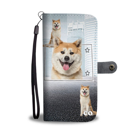 Akita Dog Print Wallet Case-Free Shipping-CO State