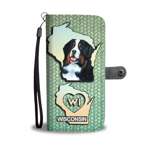 Bernese Mountain Dog Print Wallet Case-Free Shipping-WI State