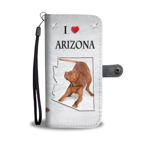 Cute Vizsla Print Wallet Case-Free Shipping-AZ State