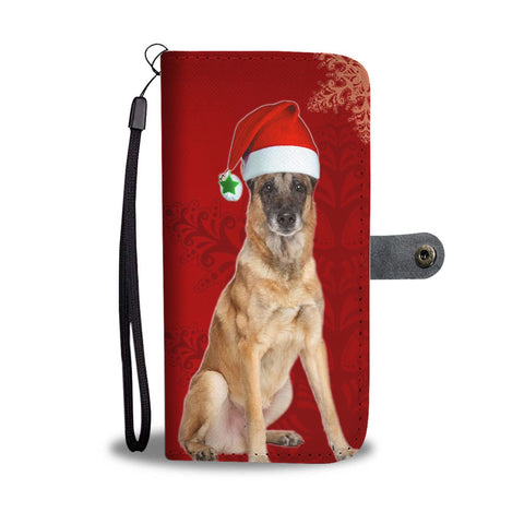 Belgian Malinois Dog On Christmas Print Wallet Case-Free Shipping