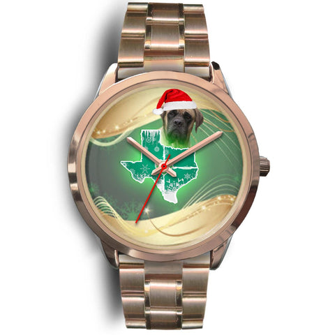 English Mastiff Dog Texas Christmas Special Wrist Watch-Free Shipping