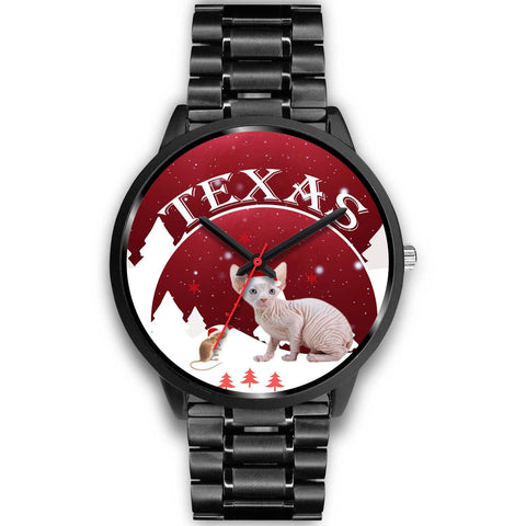 Cute Sphynx Cat Texas Christmas Special Wrist Watch-Free Shipping