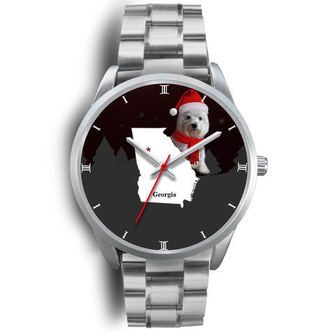 West Highland White Terrier (Westie) Georgia Christmas Special Wrist Watch-Free Shipping