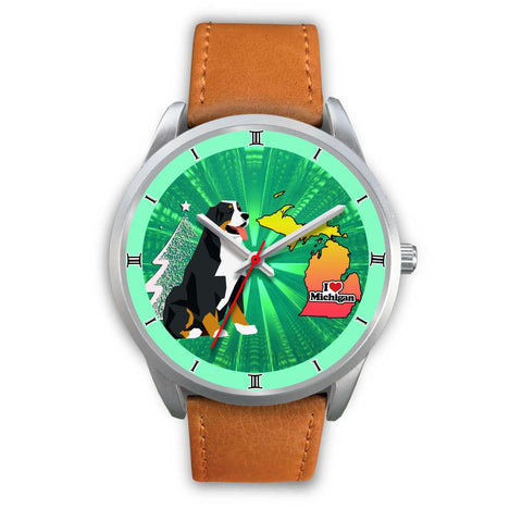 Lovely Bernese Mountain Dog Michigan Christmas Special Wrist Watch-Free Shipping