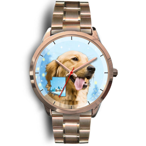 Cute Golden Retriever Arizona Christmas Special Wrist Watch-Free Shipping